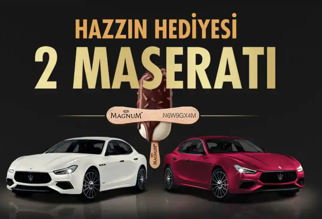 Magnum Maserati Çekiliş Kampanyası 2019! Magnum Maserati Çekiliş Kampanyası 2019!
