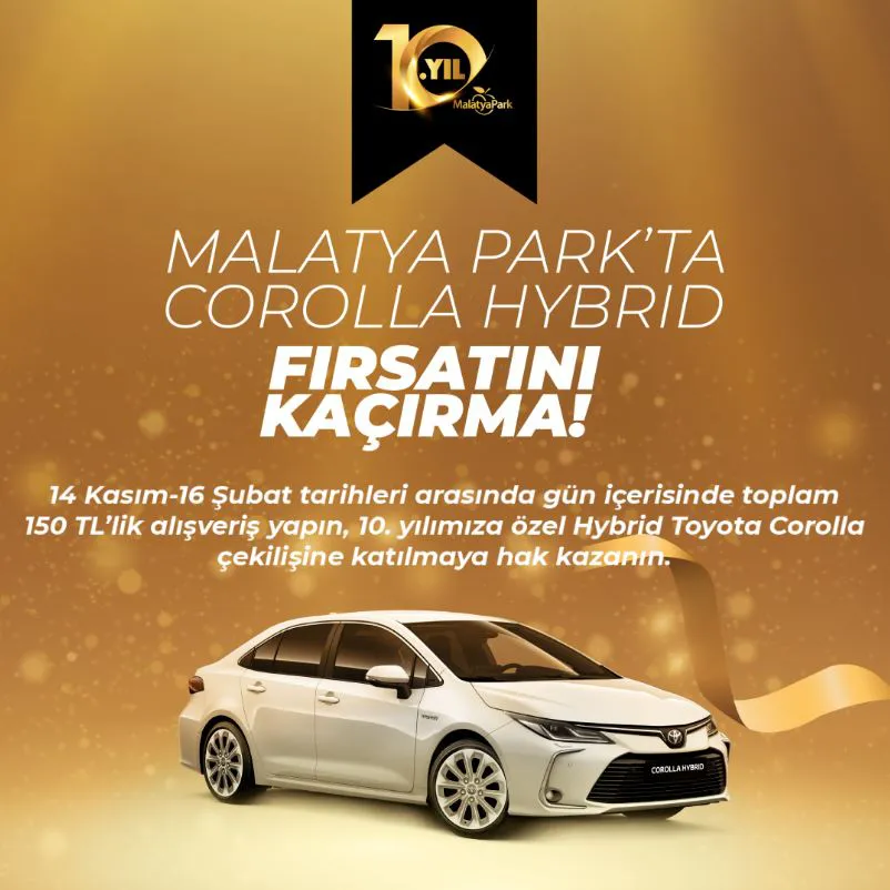 Malatya Park Corolla Hybrid Çekiliş Kampanyası!