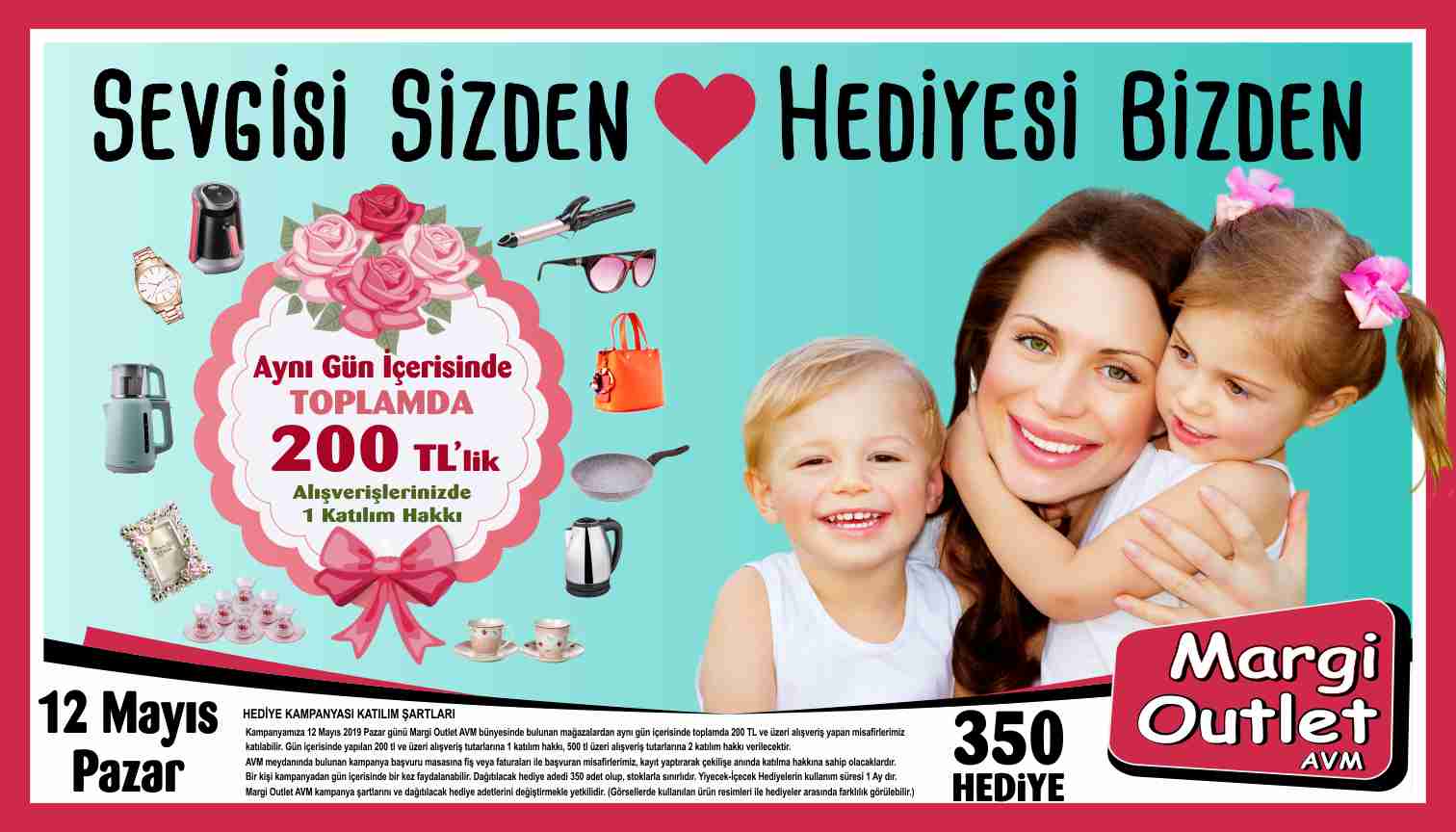 12 Mayıs Anneler Günü’nde Sevgisi Sizden Hediyesi Margi Outlet'ten!