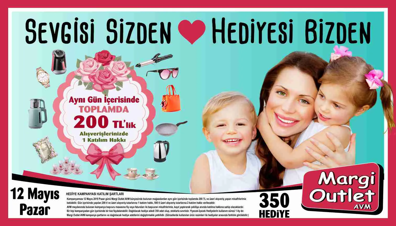 12 Mayıs Anneler Günü’nde Sevgisi Sizden Hediyesi Margi Outlet'ten! 12 Mayıs Anneler Günü’nde Sevgisi Sizden Hediyesi Margi Outlet'ten!
