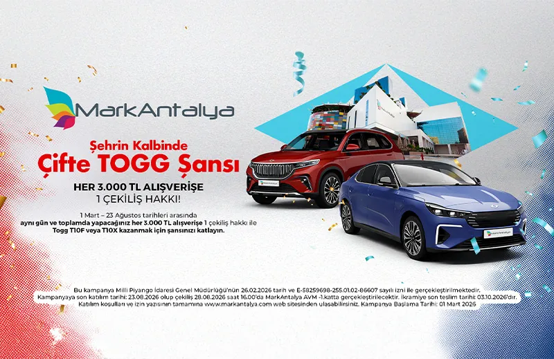 MarkAntalya AVM TOGG çekiliş kampanyası 2026!
