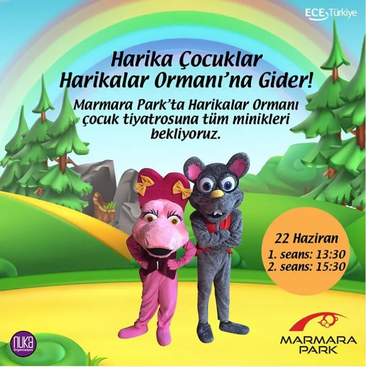 Marmara Park Harikalar Ormanı Çocuk Tiyatrosu Etkinliği! Marmara Park Harikalar Ormanı Çocuk Tiyatrosu Etkinliği!