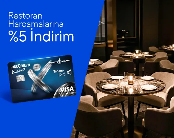 Maximum Business Turizm Kart ile Restoranlarda Harcamalarına %5 İndirim Fırsatı!