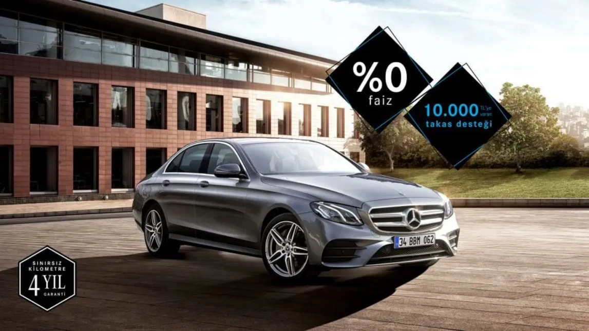 Mercedes E Serisi %0 faiz 10.000 TL Takas Desteği ile!