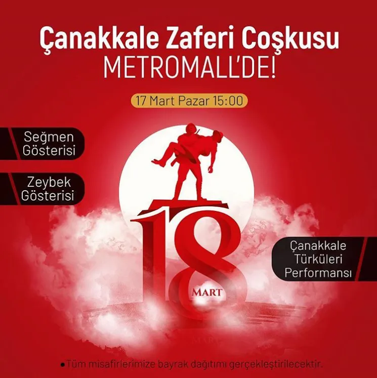 Çanakkale Zaferi Coşkusu Metromall'de!