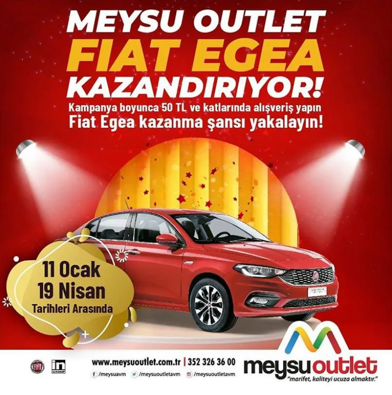 Meysu Outlet Fiat Egea Çekiliş Kampanyası!