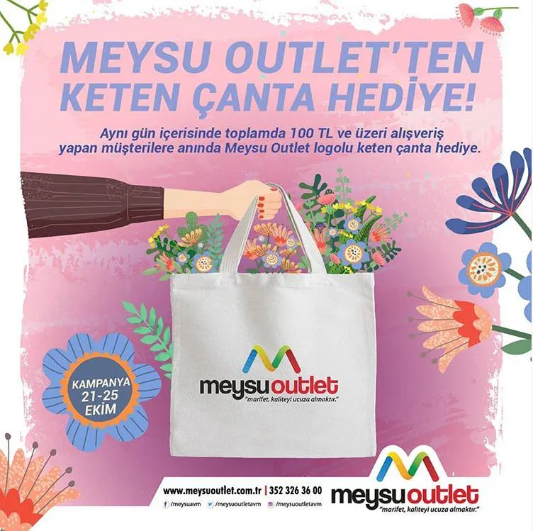 Meysu Outlet'ten keten çanta hediye!