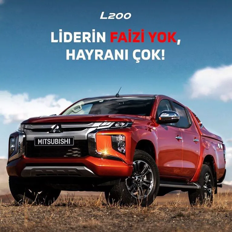 Mitsubishi L200 %0 Faiz Fırsatı! Mitsubishi L200 %0 Faiz Fırsatı!