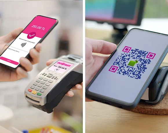 Mobil Temassız ve TR Karekod (QR) Ödemelerinize Toplam 400 TL MaxiPuan!