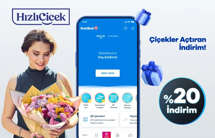 MobilDeniz ile Hızlı Çiçek’te %20 İndirim Fırsatı!