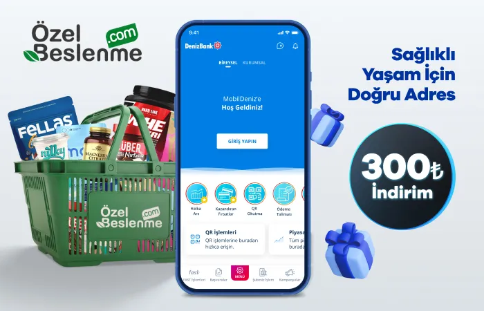 MobilDeniz ile ÖzelBeslenme.com’da 300 TL İndirim!