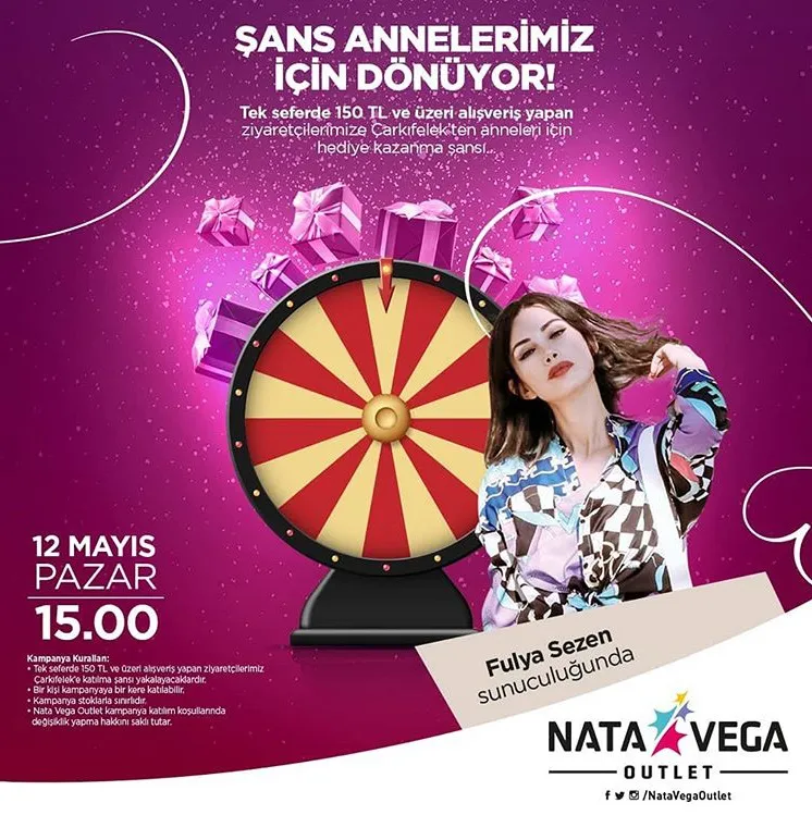 Nata Vega'da şans annelerimiz için dönüyor! Nata Vega'da şans annelerimiz için dönüyor!