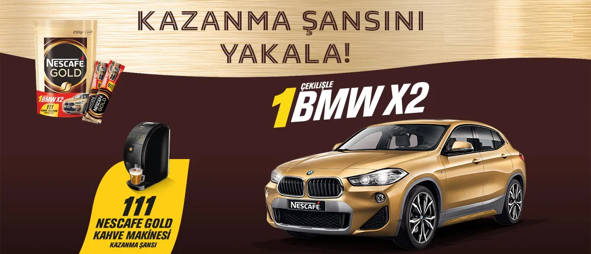 Nescafe Gold'dan Çekilişle BMW X2 Kazanma Şansı!
