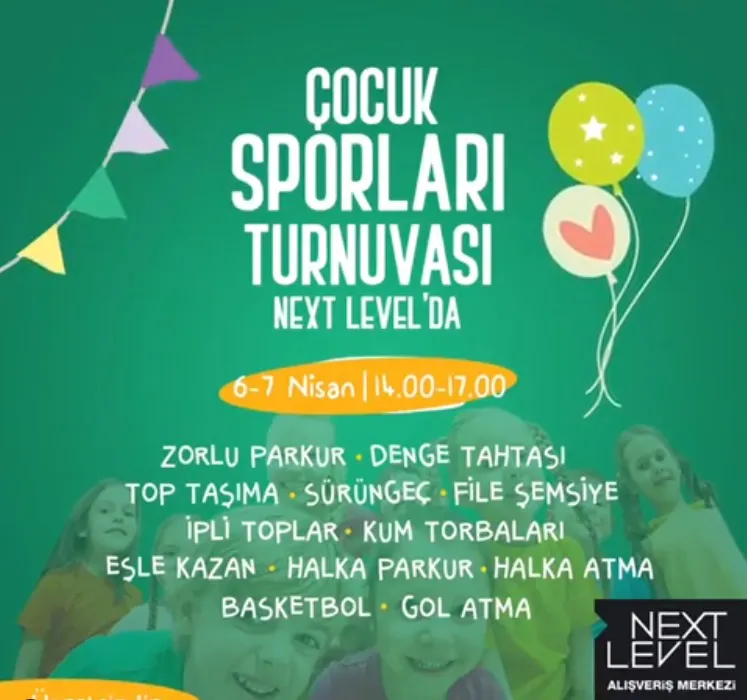 Çocuk Sporları Turnuvası Next Level’da başlıyor!