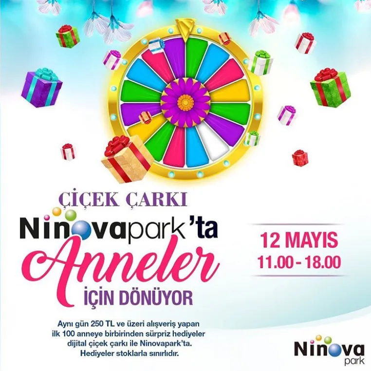 Ninovapark'ta Annelerimiz için çiçek çarkı dönüyor