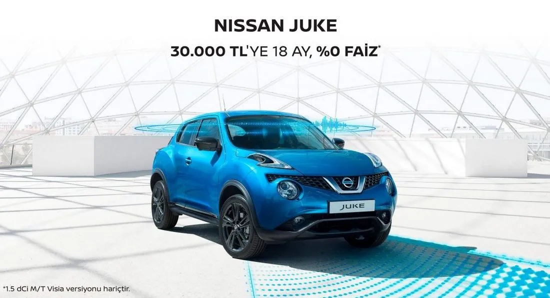 Nissan Juke 30.000 TL için 18 ay %0 faiz fırsatı!