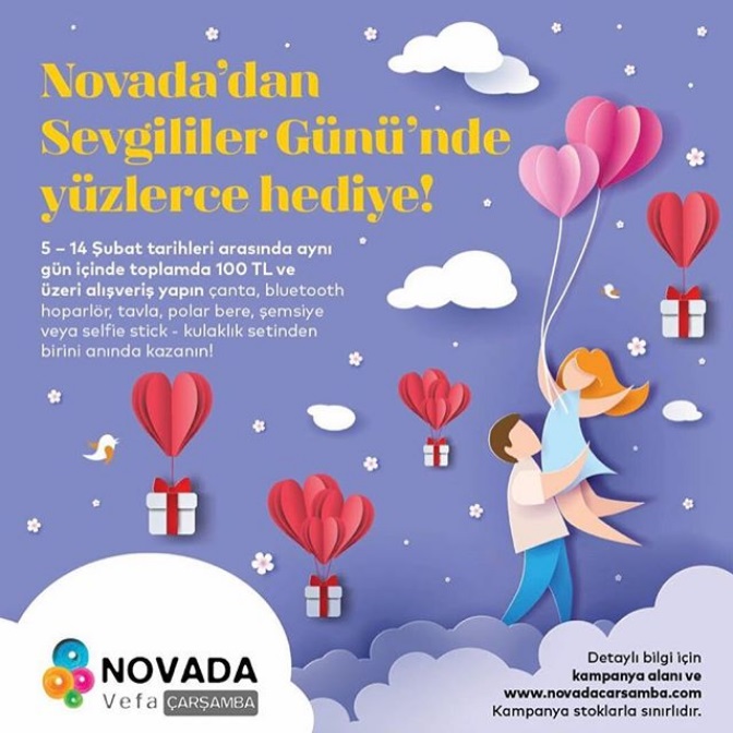 Sevgililer gününde Novada Çarşamba’dan hediye yağmuru