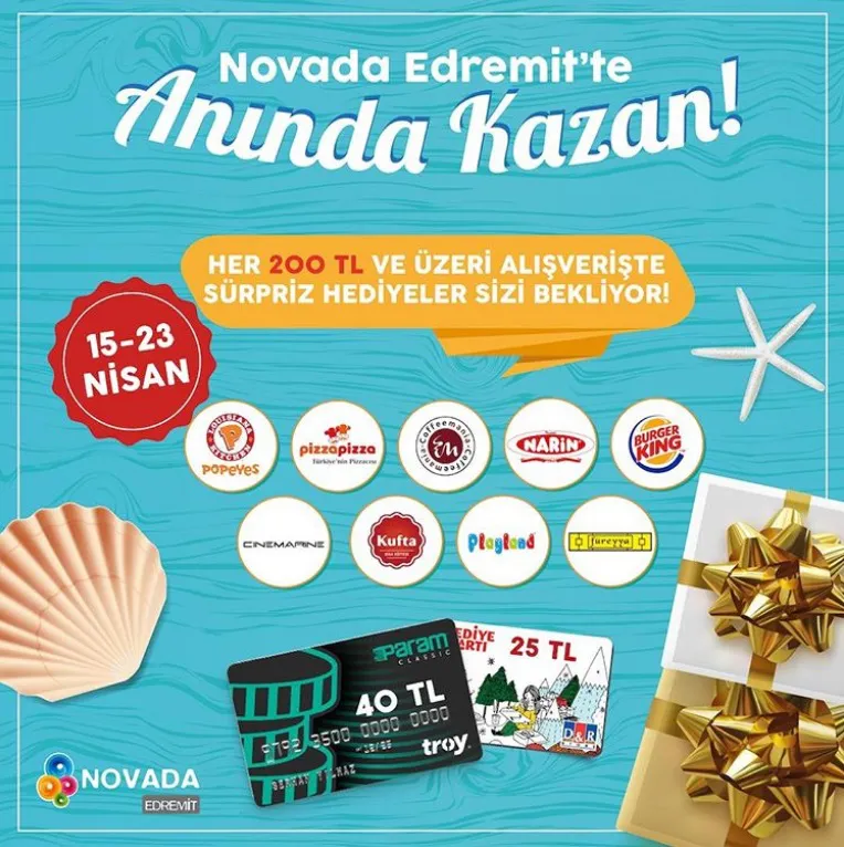 Novada Edremit’te Anında Kazan!⠀