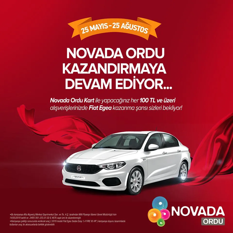 Novada Ordu Fiat Egea Çekiliş Kampanyası!