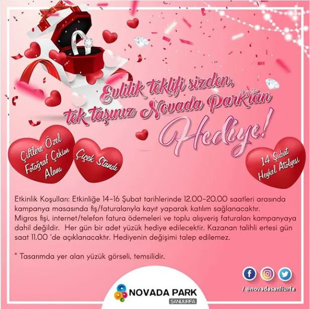 Novada Park'ta Aşk Dolu Sevgililer Günü! 