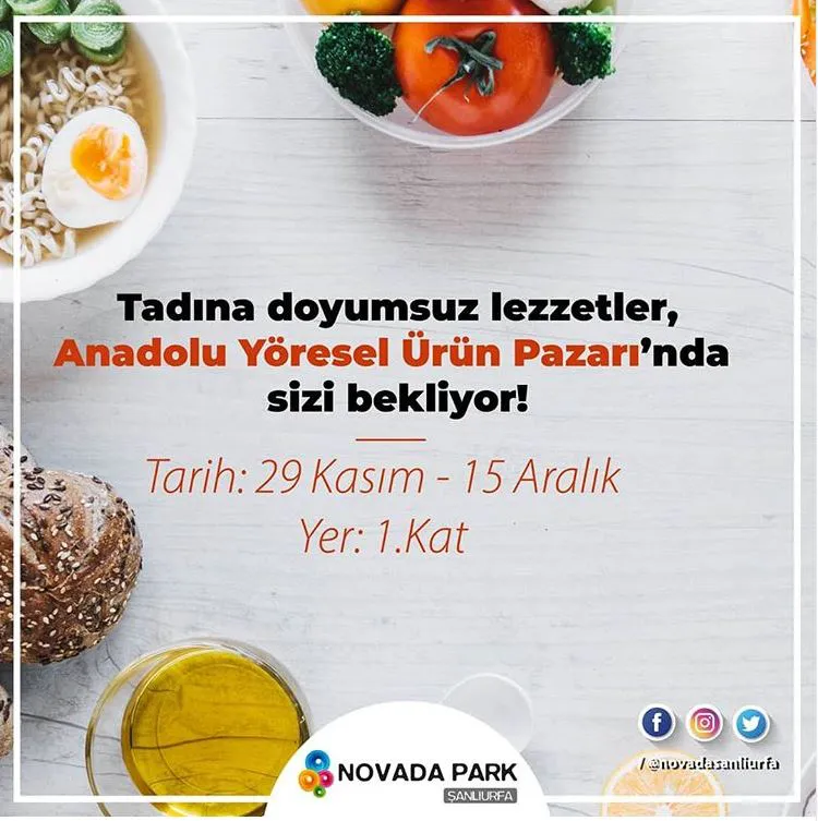 Novada Park Anadolu Yöresel Ürün Pazarı! Novada Park Anadolu Yöresel Ürün Pazarı!