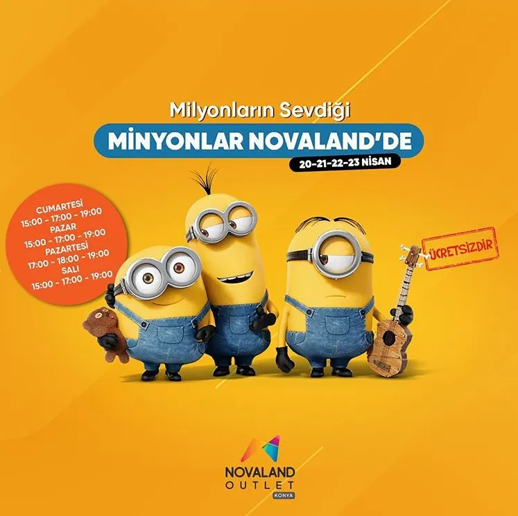 Milyonların Sevdiği Minyonlar Novaland Outlet'te!