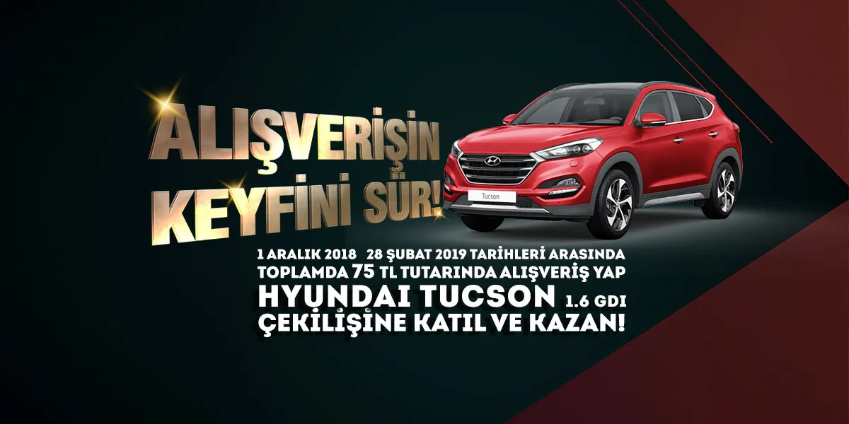 NovaMall Hyundai Tucson Çekiliş Kampanyası! NovaMall Hyundai Tucson Çekiliş Kampanyası!