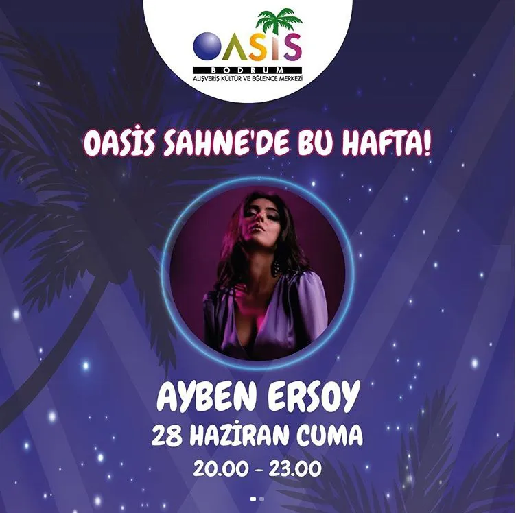 Oasis Sahne’de Ayben Ersoy Konseri!