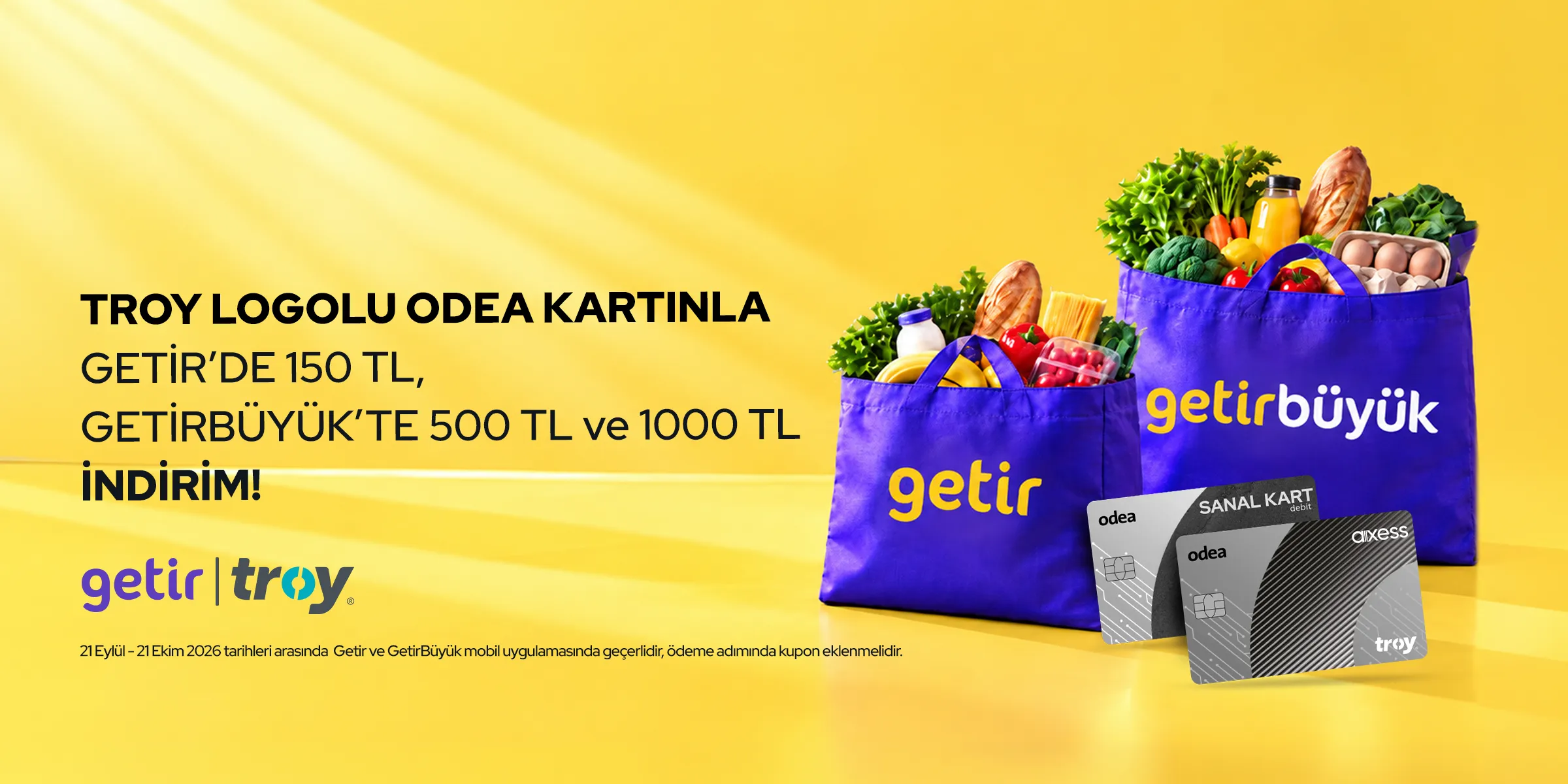 Odeabank TROY İndirimiyle Getir'de Büyük Fırsat!