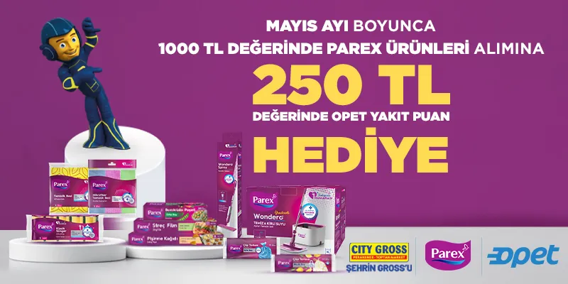 Opet ile City Gorss Market'te 1000 TL Alışveriş Yap, Opet Yakıt Puanı Kazan!