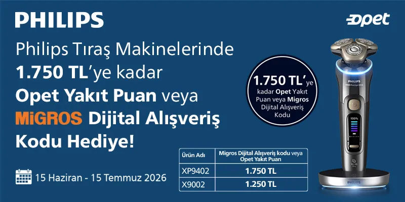 Opet & Philips Tıraş Ürünleri Kampanyası | Kazanma Şansı!