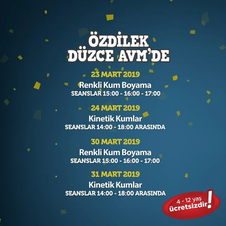 Özdilek Düzce AVM’de miniklere özel Mart etkinlikleri! Özdilek Düzce AVM’de miniklere özel Mart etkinlikleri!