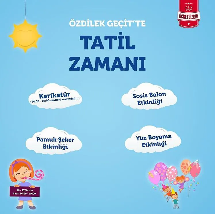 Özdilek Geçit’te tatil zamanı!