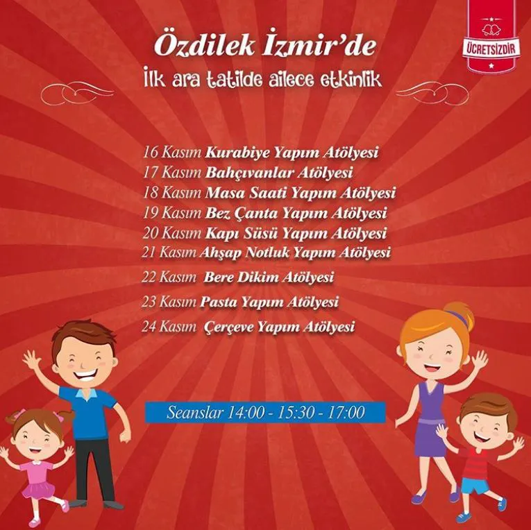 İlk ara tatil boyunca eğlencenin adresi Özdilek İzmir! İlk ara tatil boyunca eğlencenin adresi Özdilek İzmir!
