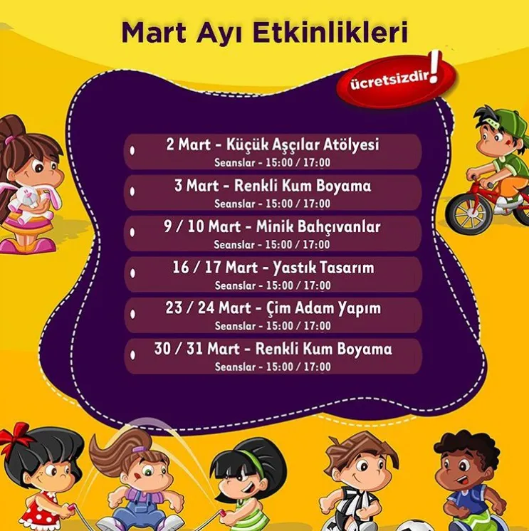 Özdilek Turgutlu AVM’den miniklere Mart ayına özel sürpriz etkinlikler! Özdilek Turgutlu AVM’den miniklere Mart ayına özel sürpriz etkinlikler!