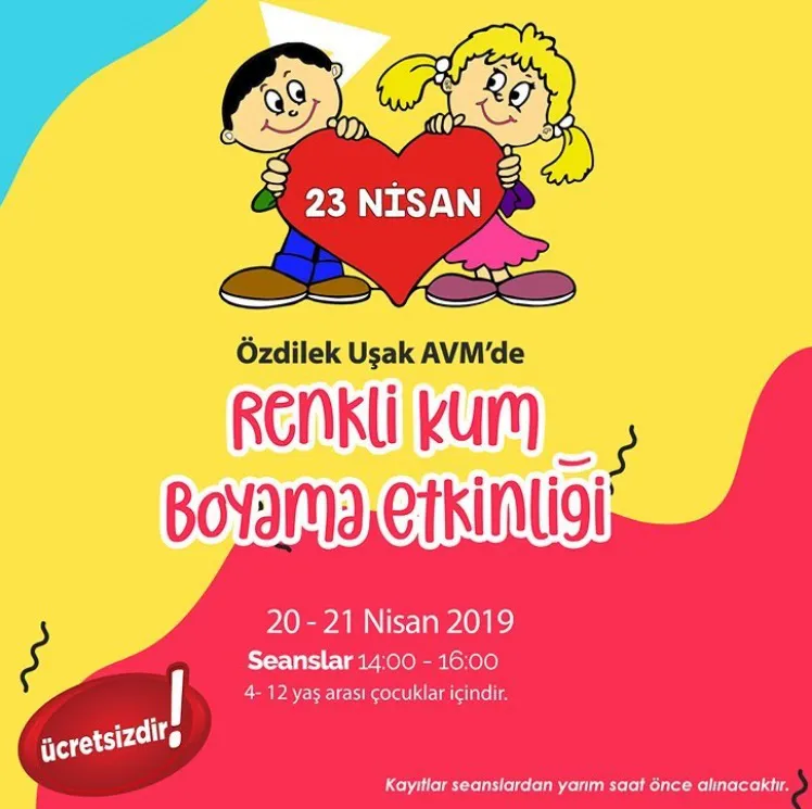 Özdilek Uşak AVM Renkli Kum Boyama etkinliği! Özdilek Uşak AVM Renkli Kum Boyama etkinliği!