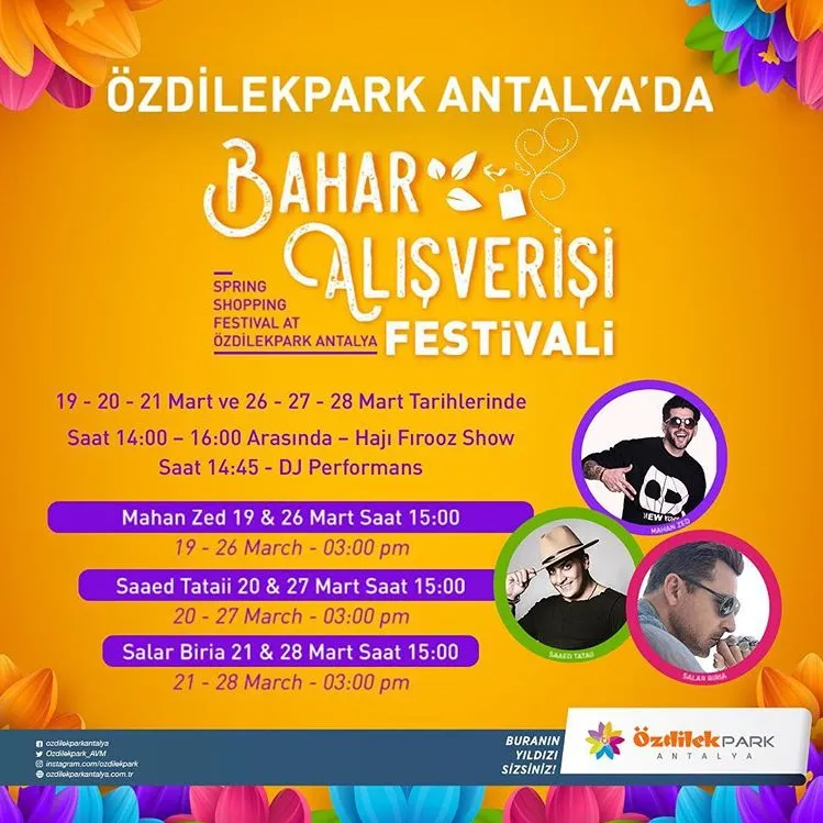 ÖzdilekPark Antalya’da Bahar Alışverişi Festivali!