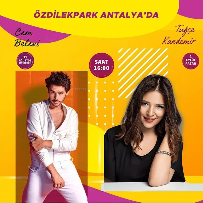 ÖzdilekPark Antalya Cem Belevi ve Tuğçe Kandemir Konseri! ÖzdilekPark Antalya Cem Belevi ve Tuğçe Kandemir Konseri!
