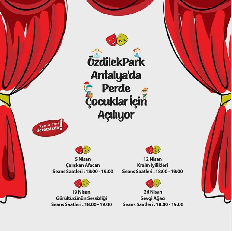 ÖzdilekPark Antalya'da Nisan Ayında Perde Çocuklar için Açılıyor! ÖzdilekPark Antalya'da Nisan Ayında Perde Çocuklar için Açılıyor!