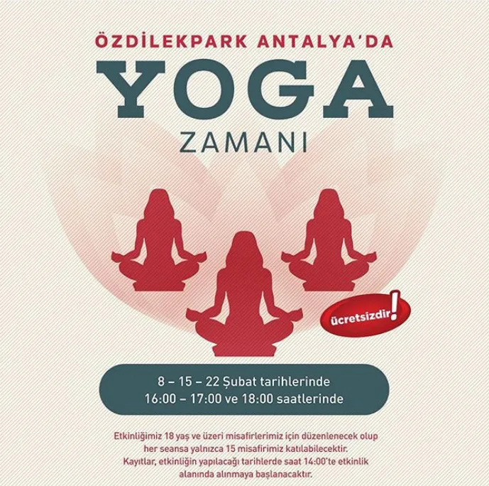 Şimdi ÖzdilekPark Antalya’da yoga zamanı!