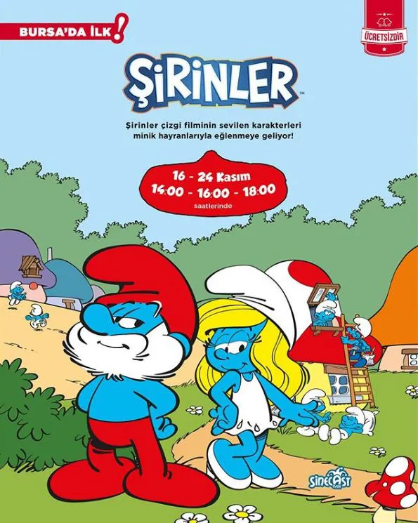 Şirinler ÖzdilekPark ÖzdilekPark Bursa Nilüfer’e geliyor! Şirinler ÖzdilekPark ÖzdilekPark Bursa Nilüfer’e geliyor!