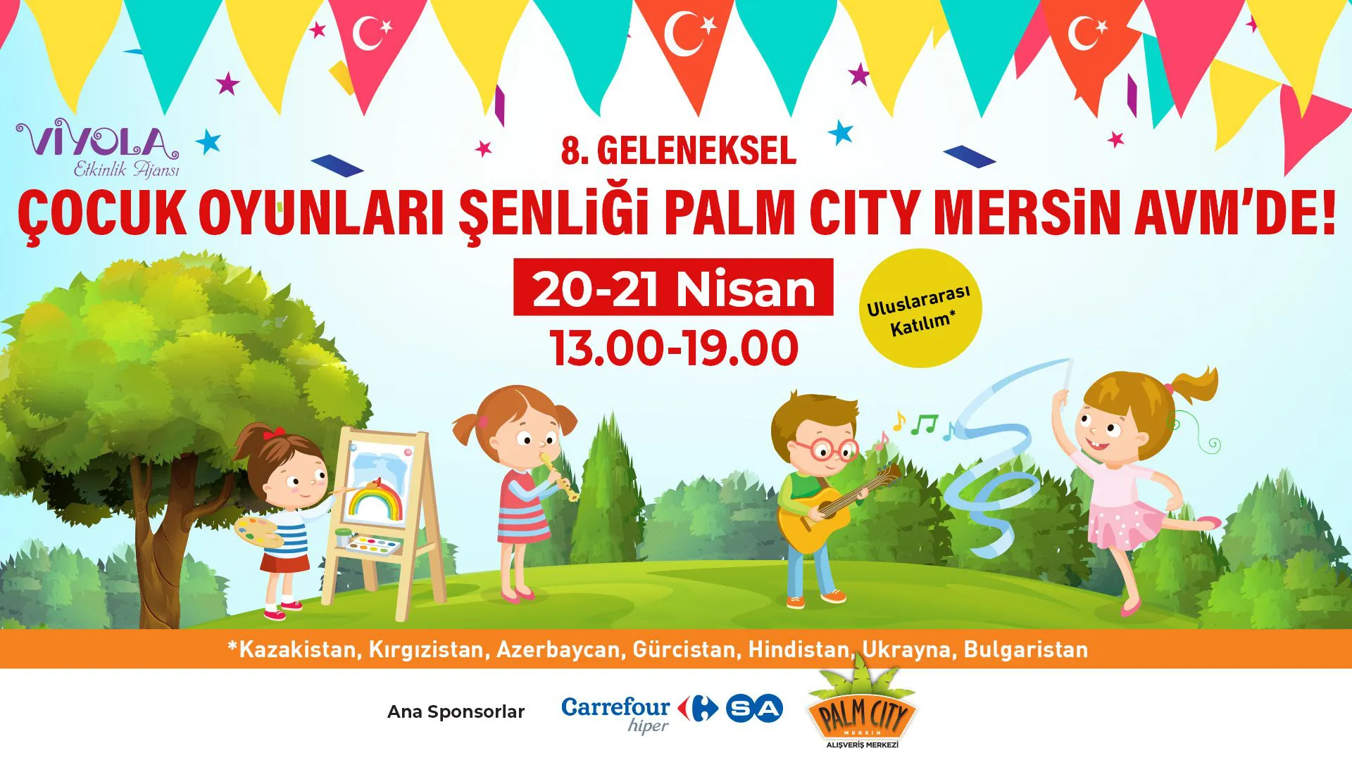 8. Geleneksel Çocuk Oyunları Şenliği Palm City Mersin AVM’de!