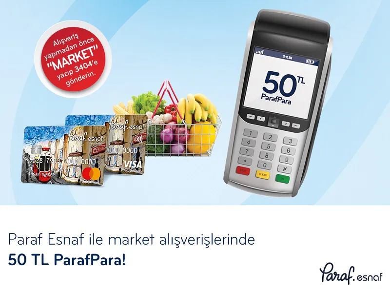 Paraf Esnaf ile Market Alışverişine 50 TL ParafPara! Paraf Esnaf ile Market Alışverişine 50 TL ParafPara!