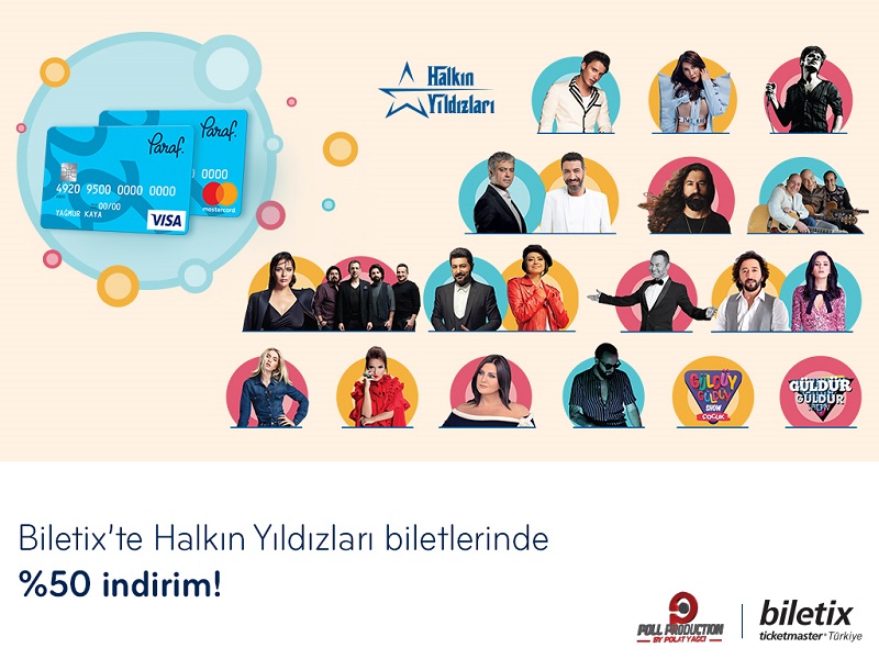 Paraf ile Biletix’te Halkın Yıldızları biletlerinde %50 indirim!