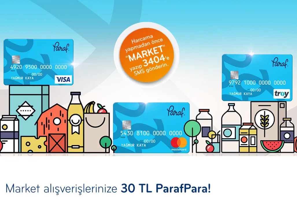 Market Alışverişlerinize 30 TL ParafPara Market Alışverişlerinize 30 TL ParafPara