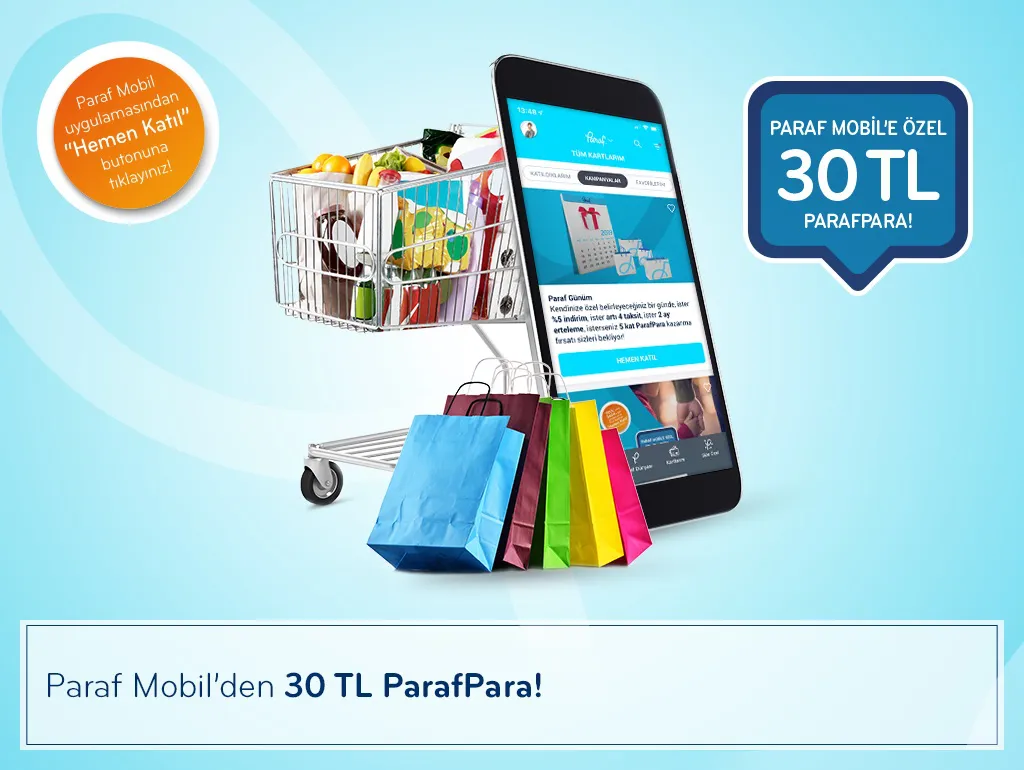 Paraf Mobil’e Özel 30 TL ParafPara