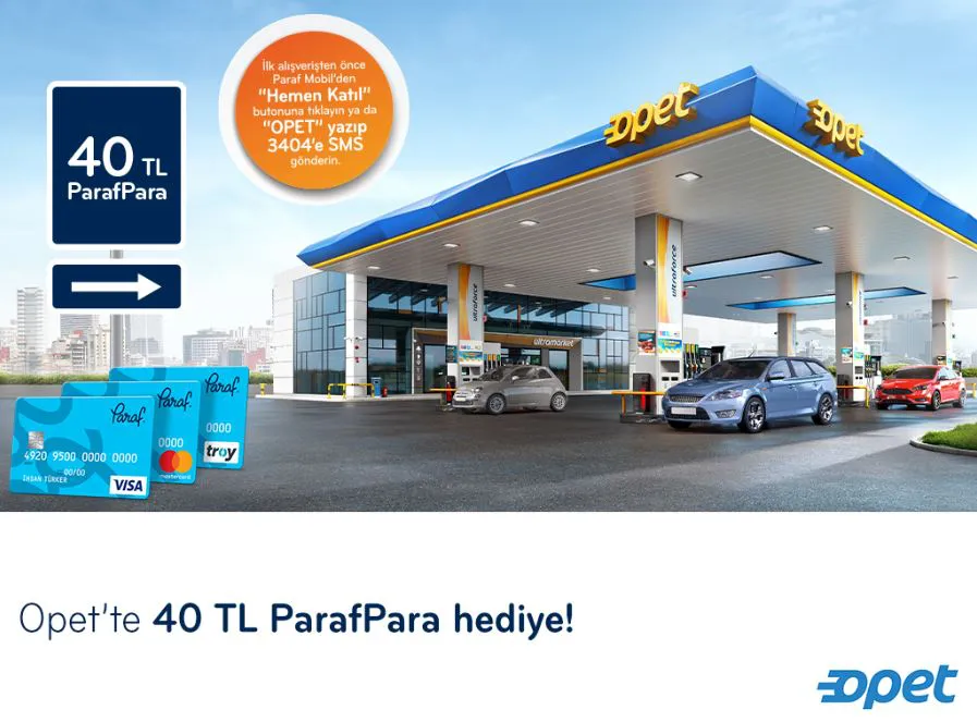 Paraf ile Opet'te 40 TL ParafPara Fırsatı! Paraf ile Opet'te 40 TL ParafPara Fırsatı!