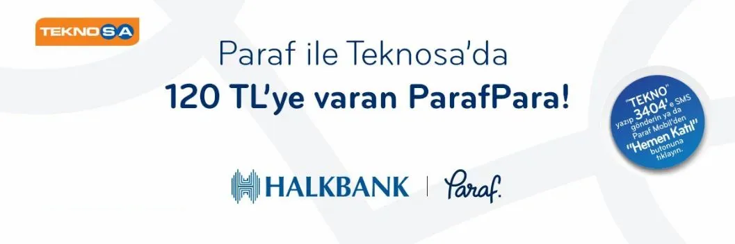 Teknosa’da 120 TL'ye varan ParafPara! Teknosa’da 120 TL'ye varan ParafPara!