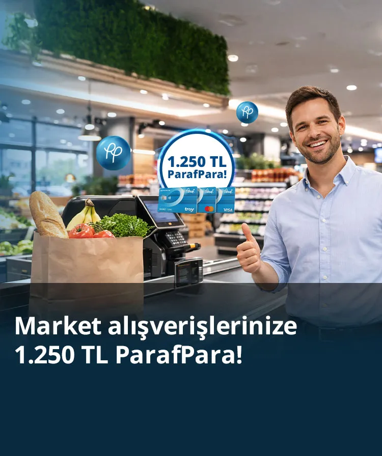 Paraf ile Market Alışverişlerinize 1.250 TL ParafPara
