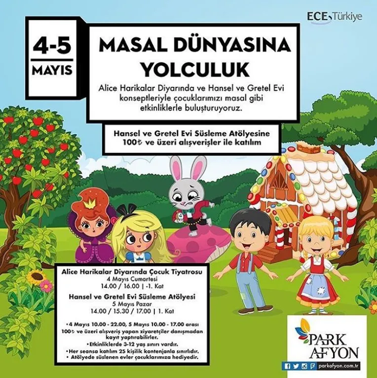 Park Afyon 4 - 5 Mayıs Çocuk Etkinlikleri! Park Afyon 4 - 5 Mayıs Çocuk Etkinlikleri!